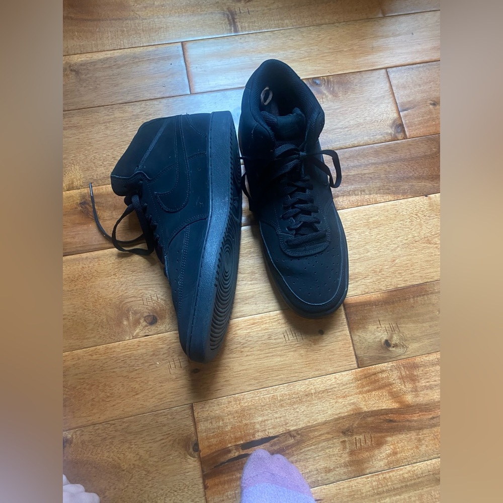 Triple Black Nike Court Vision Sneakers - Picture 9 of 9